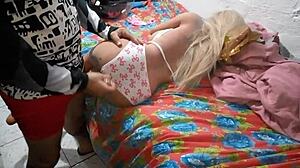 Blonde Teen Uses Sex Toy For Intense Anal Play