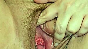 wet pussy gets intensely foot fucked by horny milf