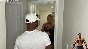 Stephanie Love Takes A Creampie In The Bedroom While Her Cheating Husband Tries To Interrupt The Interracial Action