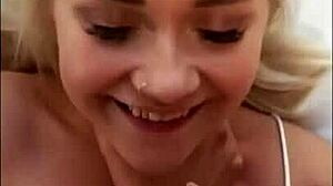 Blonde Teen 18+ Has Squirting Orgasm While Shaking