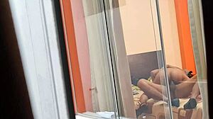 Beautiful Mexican Nurse Miranda Rides Lover Without Closing Window