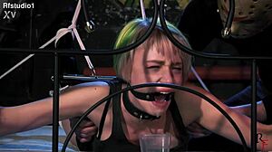 astrid got punished with ass spanking for her curiosity in bdsm