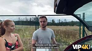 Village girl's excited pussy flash to stranger