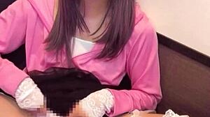 asian shemale masturbates while crossdressing!