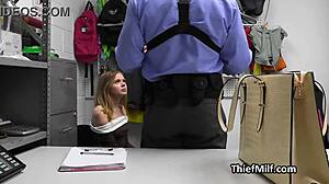 Bold Officer Hammers Petite Teen and Curvy Milf with Big Cock
