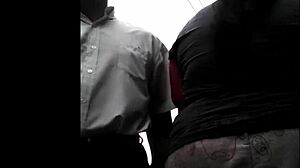 Peruvian woman enjoys her shopping trip