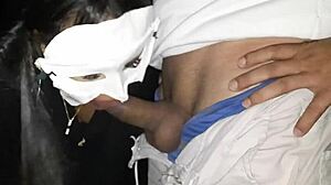 Ebony anal deepthroat cum on ass