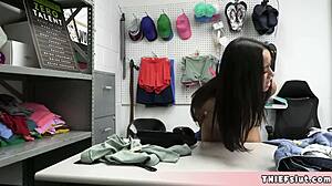 Cute Brunette Teen 18+ Dania Just Started Her First Day As A Rookie Mall Cop