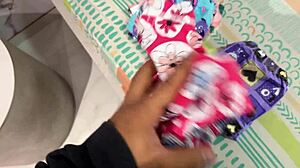 perverted stepfather rubbing dirty dick on intimate area.