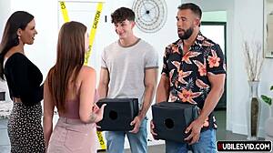 Ladies Swap Family Halloween Boxes With Uncles