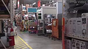 Queen Rogue and Gibby the Clown Engage in Doggystyle Sex in Cosplay Costumes at Home Depot.