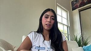 violet myers interviews latina big tits ass backstage casting