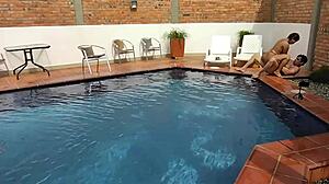 Latina brunette on holiday in Florida performs ass licking and rimjob with her step-nephew, big ass action.