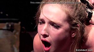 Slaves Gagging In Bondage At BDSM Party