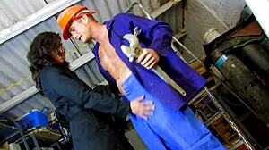 hey, skinny slut gets rough anal quickie