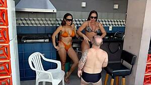Bebe Pitoco and naughty Big Mack join me for wild Brazilian blowjob and big cock action