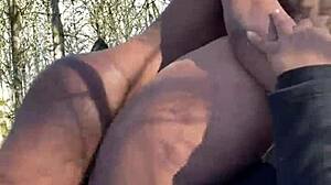 Sexy BBW Remi Missionary BBC in Park Almost Caught