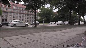 Beautiful Vanessa Wolff Nude Posing In Public Outdoor Setting