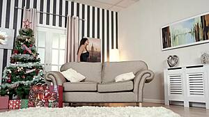 Krystal Webb's Naughty Christmas Dildo Fun