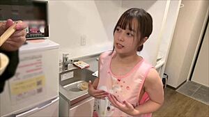 Her naked apron drives me wild! Kitchen creampie?