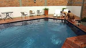 Latina brunette on holiday in Florida performs ass licking and rimjob with her step-nephew, big ass action.