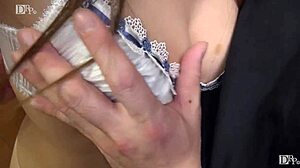 I love rina kirihara's handjob kiss.