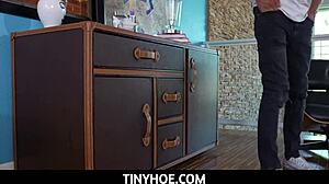 Mazy Myers orgasms with stepdad in taboo sex.