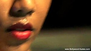 pretty asian woman dances while cleansing her body