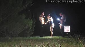 I met two fans at the club, got all wet, and let them fuck me right there on the street.