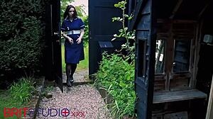 British Nurse Dominates You with Condom and Jerk Off Instructions!