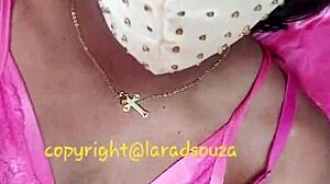 indian crossdresser model lara dsouza in pink satin nighty 😏