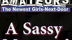 Petite inked blonde sassy rubs her juicy titties and finger fucks her twat