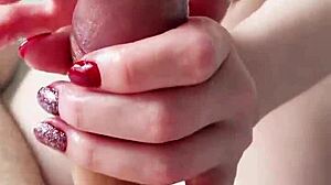 hot amateur couple enjoys pov massage with handjob