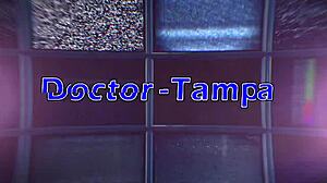 Dr. Tampa conducts Tampa University entrance physical. Michelle Anderson behind scenes.