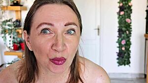 horny granny fucks wet pussy with bwc dildo