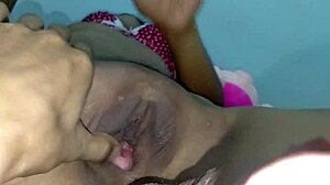 Chatting about that tight, shaved pussy scene with the beautiful amateur.