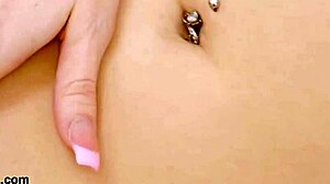 Beachy blonde babe shows her body