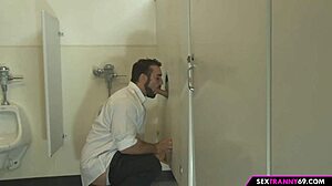 tranny gloryhole with shemale tgirl crossdressing handjob and blowjob