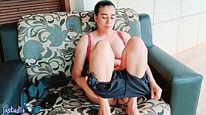 I feel so hot masturbating with huge dildos