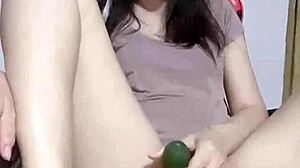 Amateur squirts during masturbation.