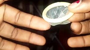 Ice penis preps for pussy pounding