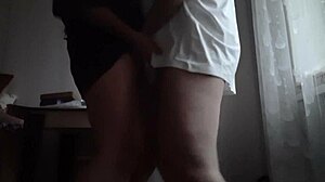 Lesbian girls hug, spank ass, fart, and cum together