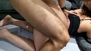 cuckold wife moans loudly during group share while husband watches