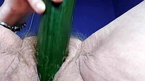 Granny Fucks with Cucumber