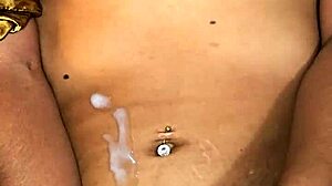 Housewife Rubs Husband's Cock for Cumshot