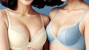 Sweet asians in lingerie with panties and feet