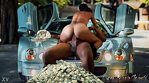 big ass ebony redbone rides big black cock