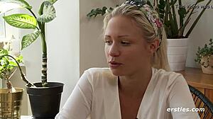 Gabi's big tits get fingered and vibrated close up