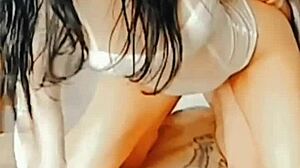 Latina milf enjoys doggystyle fucking bent over