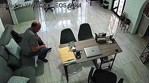 Young latina seduces old ex-teacher in the sala